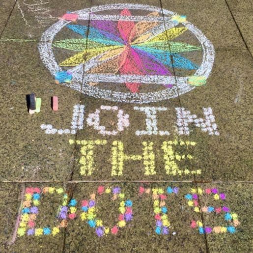 Example: Join The DOTS on pavers (geometric chalk)