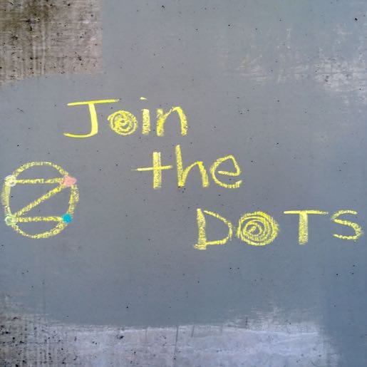 Example: Join The DOTS on wall (Yellow chalk)