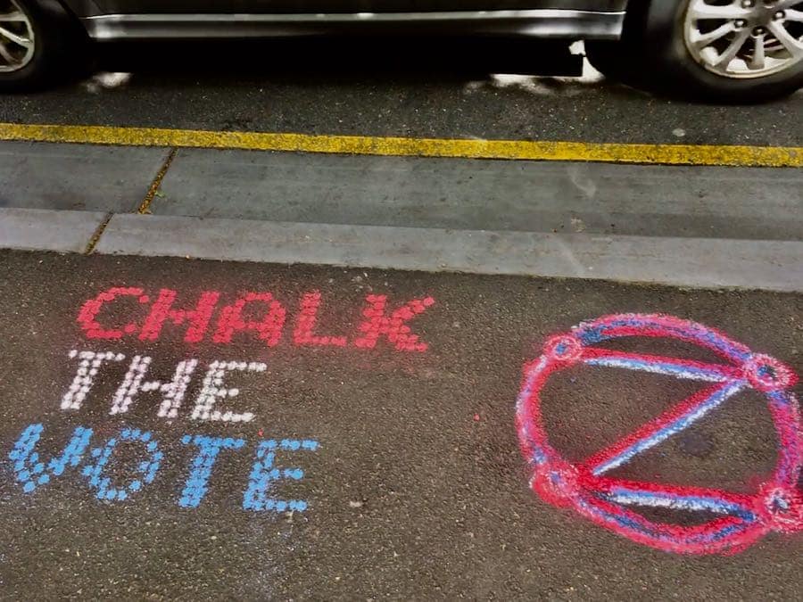Example: 'Chalk the Vote' in Chalk