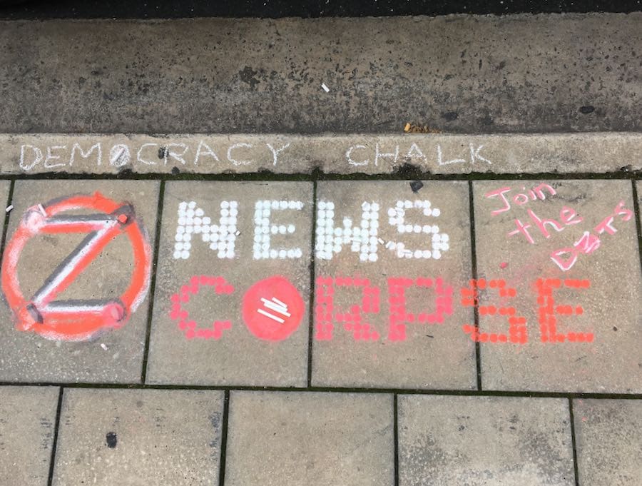 Example: "News Corpe' in Chalk